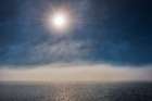 Canada-Ontario-Longlac Sunburst and fog on Long Lake Art Print